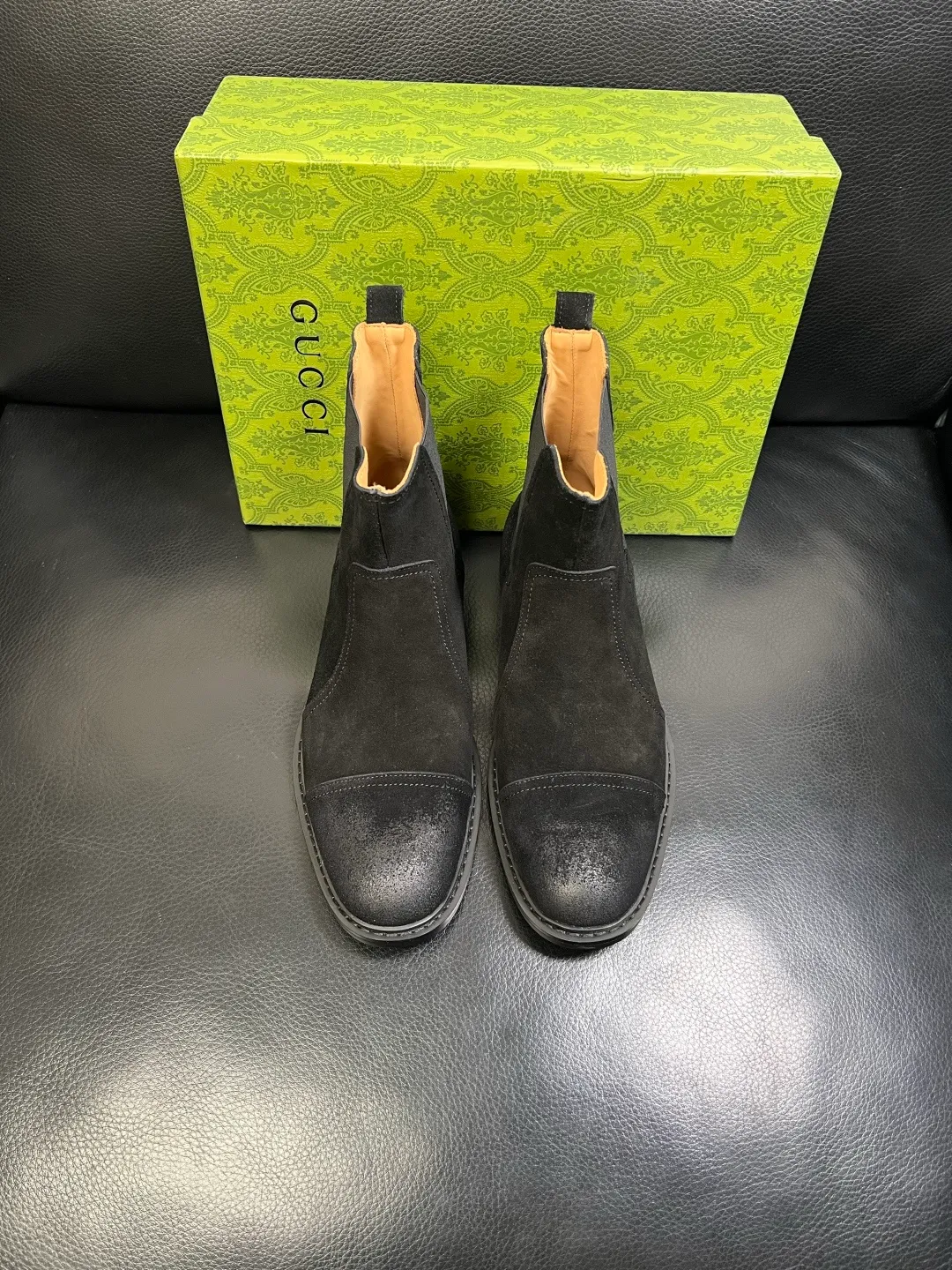 Men's shoes 💰900 Gucci High-quality top crafts Gucci Leather shoes and boots high-top series counter synchronization Original factory configuration, original cowhide imported from Italy, imported water-dyed cow lining, soles: original factory special supply original sole super comfortable, original factory and single goods High quality, welcome to compare and synchronization at the counter, code number 39-44 (customized 45)